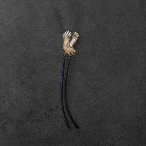 Like new eagle gold accent black braided leather